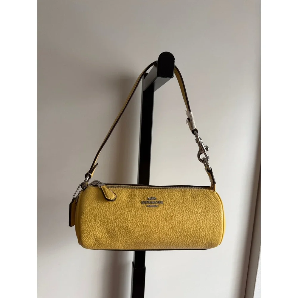 Coach Nolita Pebbled Leather Barrel Bag – Retro Yellow - Picture 1 of 11